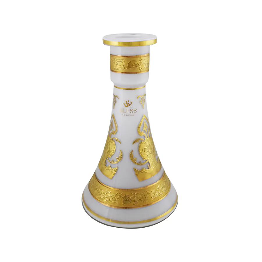 Base de Vidro Bless Hookah Tower Paris Grande - Branco • FRETE GRÁTIS*