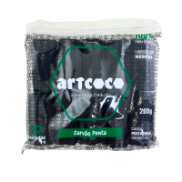Carvão Para Narguile Art Coco Pentagonal 200g
