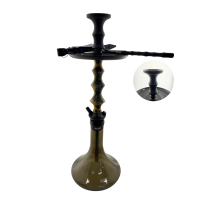 Narguilé Seven Burn Eletric Preto Vaso Fumê – Kit Completo Original Premium