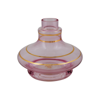 Base de Vidro MD Hookah Bottle Aladin Pequeno Faixa Dourada - Rose