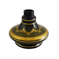 Base de Vidro MD Hookah Bottle Aladin Pequeno Frésia 2 - Preto Brilhante