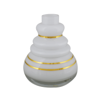 Base de Vidro MD Hookah Palouse Gold - Branco