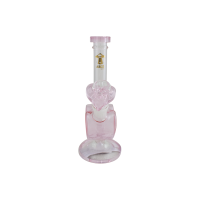 Bong de Vidro ABDZ Gold Pequeno Heart 21cm - Rose