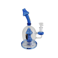 Bong de Vidro ABDZ Gold Pequeno Mushroom 23cm - Blue