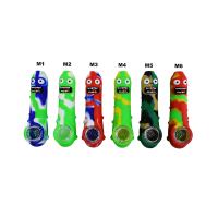 Pipe de Silicone com Cuba de Vidro Rick e Morty Pickles (Escolha o Modelo)