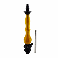 Stem Love Hookah Grande - Metal Preto - Madeira Marrom Clara