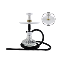 Narguile Amazon Future Skin Kit Completo (Escolha a Cor)-Preto com Branco