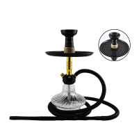 Narguile Amazon Future Skin Kit Completo (Escolha a Cor)-Dourado com Preto