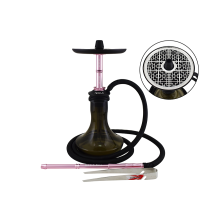 Narguile Sultan Hookah Temple SKMT - Rosa Com Vaso Fumê