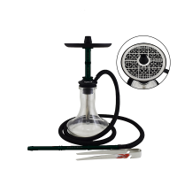 Narguile Sultan Hookah Temple SKMT - Verde Com Vaso Transparente