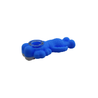 Pipe de Silicone Silitoy Kaws com Cuba de Vidro (Escolha a Cor)