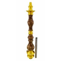 Stem Amazon Hookah Luxury - Metal Dourado - Madeira Marmorizado Piopo