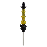 Stem Amazon Hookah Pride Cartier 24K Médio - Metal Preto  - Resina Amarela 