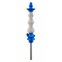 Stem Amazon Hookah Pride Médio - Metal Azul Bebê - Madeira Marmorizado Botticino