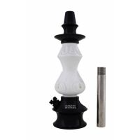 Stem Amazon Hookah Prime Colonial - Metal Black-Madeira Branco-Pequeno