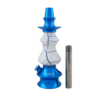 Stem Amazon Hookah Prime - Metal Azul - Madeira Ônix Pequeno