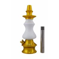 Stem Amazon Hookah Prime - Metal Gold - Madeira White Pequeno