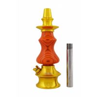 Stem Amazon Hookah Prime Unique - Metal Dourado - Madeira Laranja