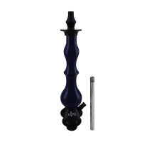 Stem Love Hookah Grande - Metal Preto - Madeira Azul Escuro 