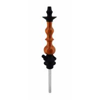 Stem Love Hookah Médio - Metal Preto - Madeira Marrom