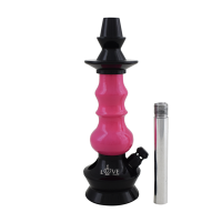 Stem Love Hookah Pequeno - Metal Preto - Madeira Rosa