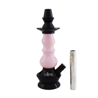 Stem Love Hookah Pequeno - Metal Preto - Madeira Rose