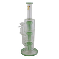 Bong de Vidro Abduzido Gold Tree Curve 3 Verde Claro 37cm