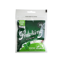 Filtro para Cigarro Smoking Menthol Slim de 6mm - C/120