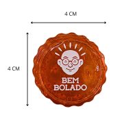 Dichavador / Triturador Bem Bolado Policarbonato 4 CM Laranja Super Resistente Slim